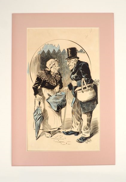 Artwork by Léon Roze, Echoes of the boulevard, Made of india ink and pencil