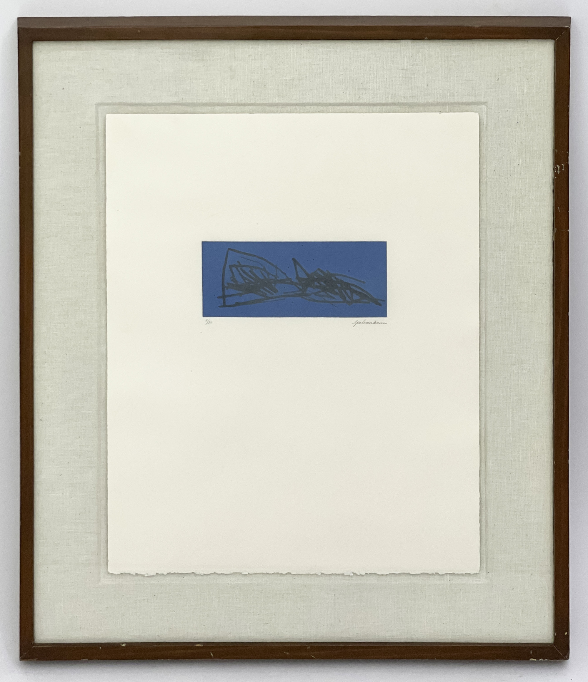 Luis Palacios Kaim | Untitled (Blue and Black Linear Composition ...