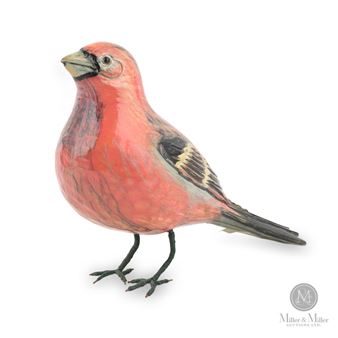 Male Grosbeak Carving - Yvon Côté
