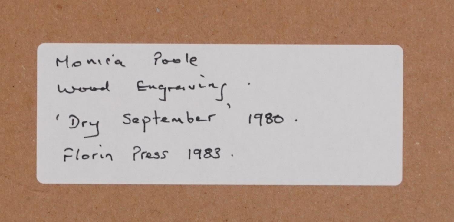 Artwork by Monica Poole, Dry September, Made of wood engraving