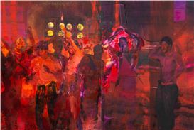 Featuring large-scale tableaux of nightclubs and beach scenes 'Night' is a hymn to nocturnal worlds at Victoria Miro