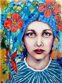 Untitled (Portrait in Flowers) - Jakki Boucaut