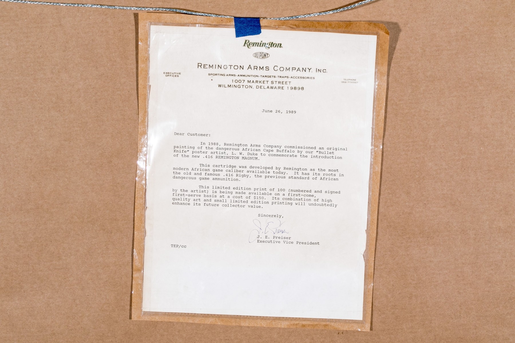 Artwork by L. W. Duke, African Cape Buffalo, Made of color lithograph