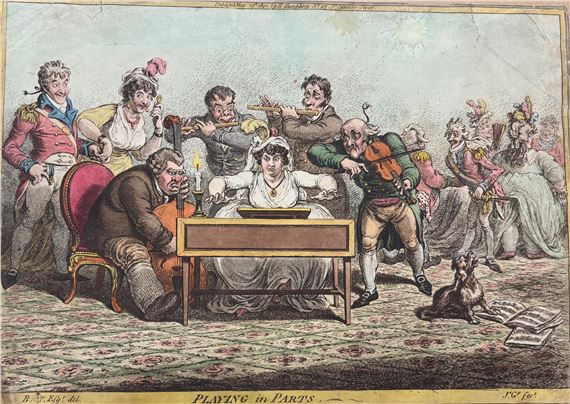 Playing In Parts by James Gillray, May 1801