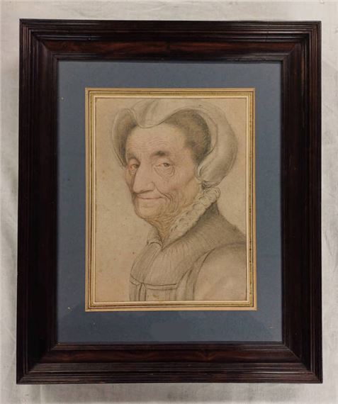 Portrait of an elderly lady by Nicolas Lagneau
