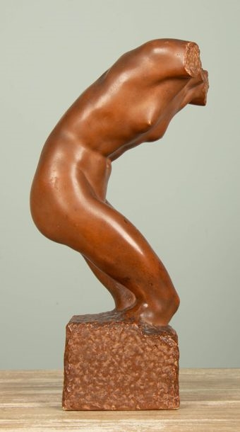 Artwork by Constantino Dimitriadis, Torse de femme, Made of plâtre