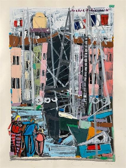 Michel GODJEVAC (20th century) Saint-Tropez,... - Lot 21 - Audap & Associés by Michel Godjevac