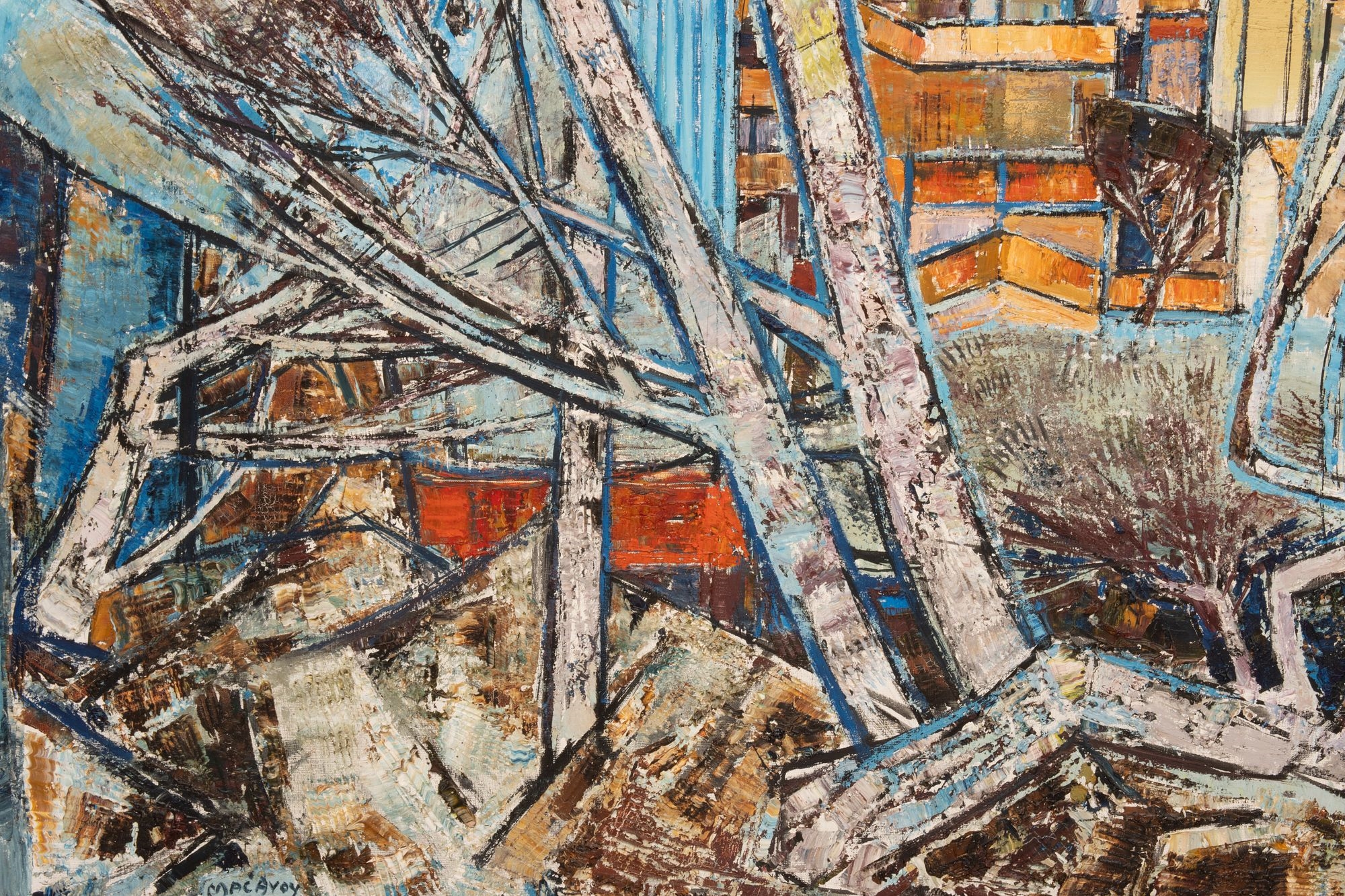 Artwork by Édouard-Georges Mac-Avoy, The Port of Toulon, France, Made of Oil on Canvas