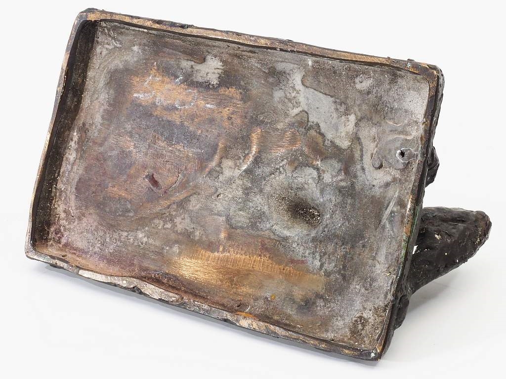 Artwork by Udo von Oven, Einzelplastik "Zurückgebeugte". Bronzeguß