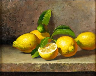 Lemons on a Marble Table - Carle Shi