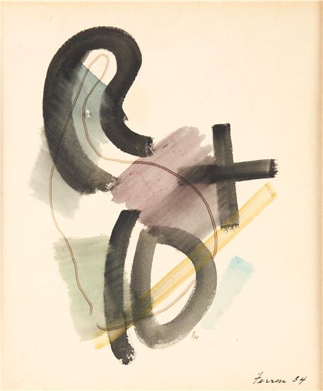 #4 Watercolor Mallorca by John Ferren, 1934