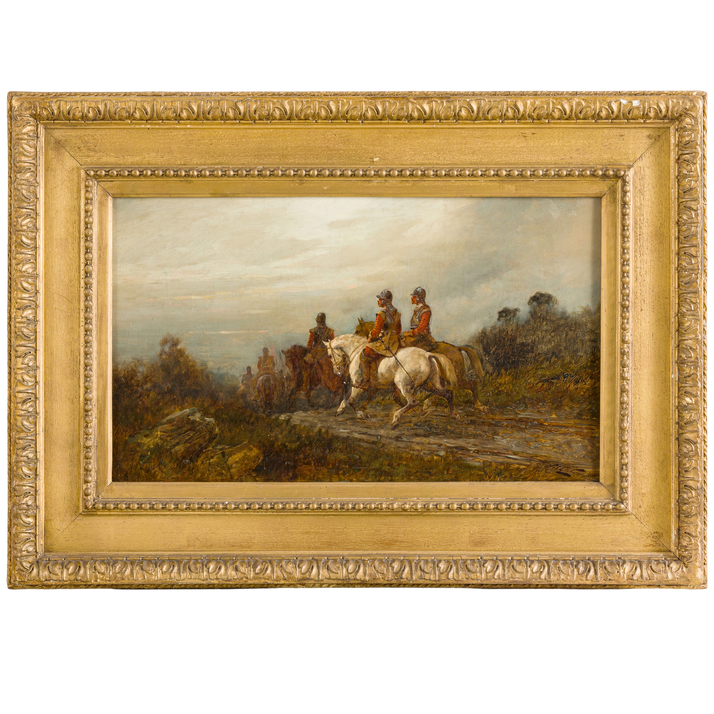 George Wright | Paesaggio con cavalieri | MutualArt