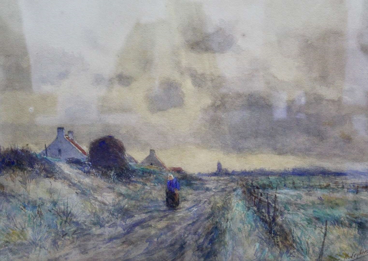 Henri Seghers | Boerin op een landweg | MutualArt
