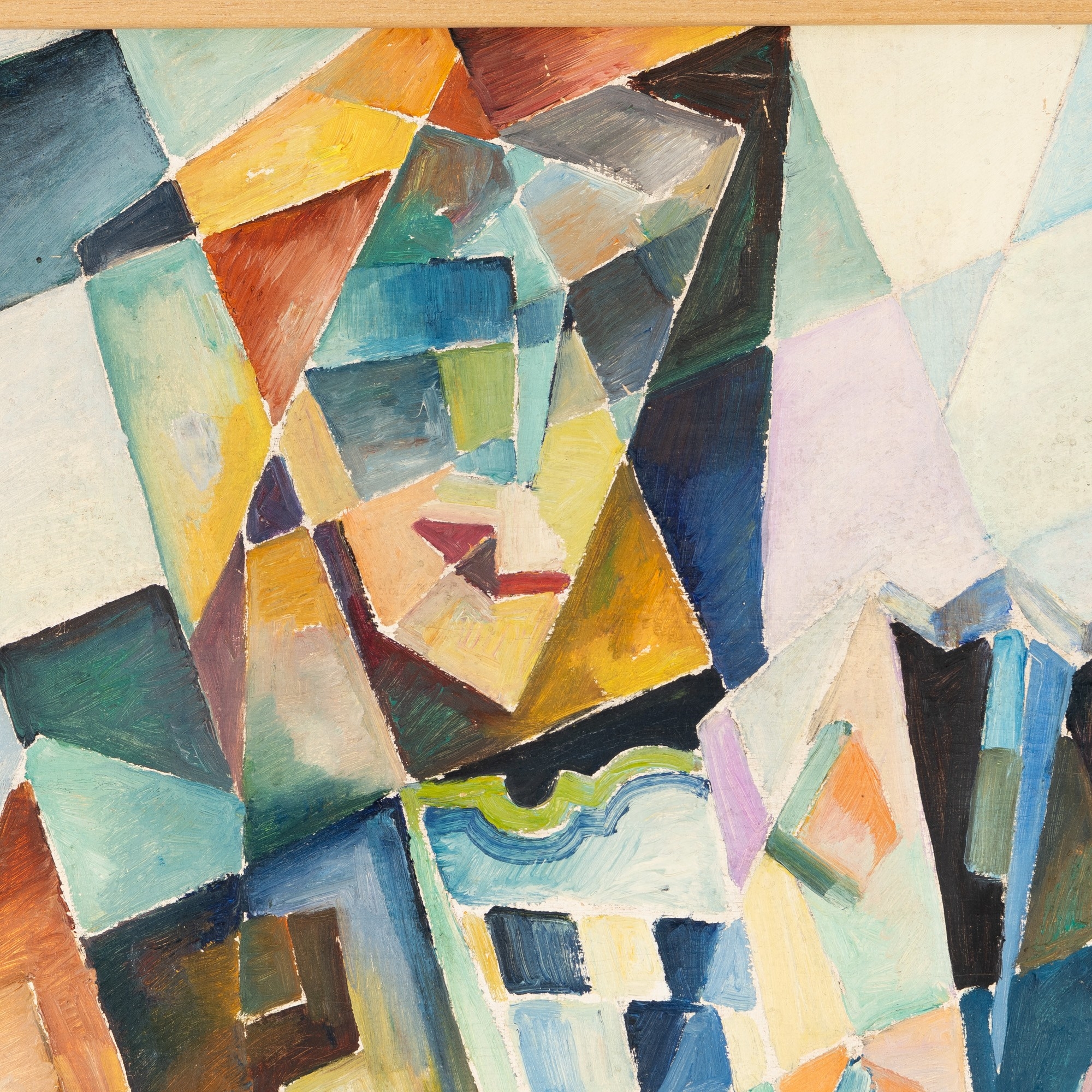 Artwork by Ole Kandelin, Accordion player, Made of oil