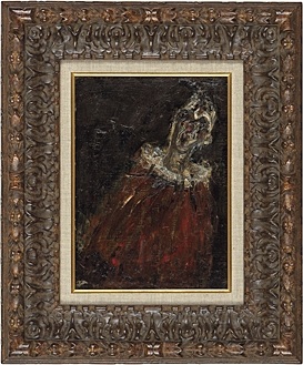 Artwork by Seiji Chokai, Pierrot, Made of oil on canvas laid down to panel