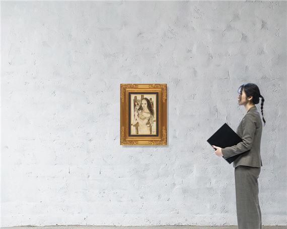 Leonard Tsuguharu Foujita | Model of the atelier (1950) | MutualArt