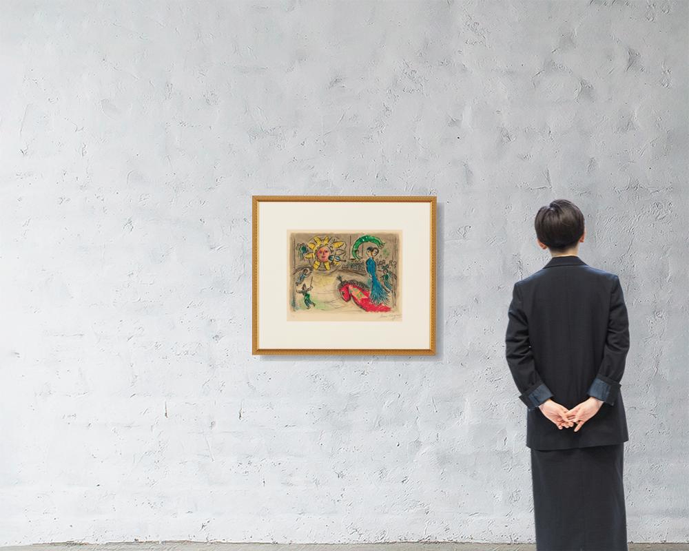 Marc Chagall | Soleil au cheval rouge | MutualArt