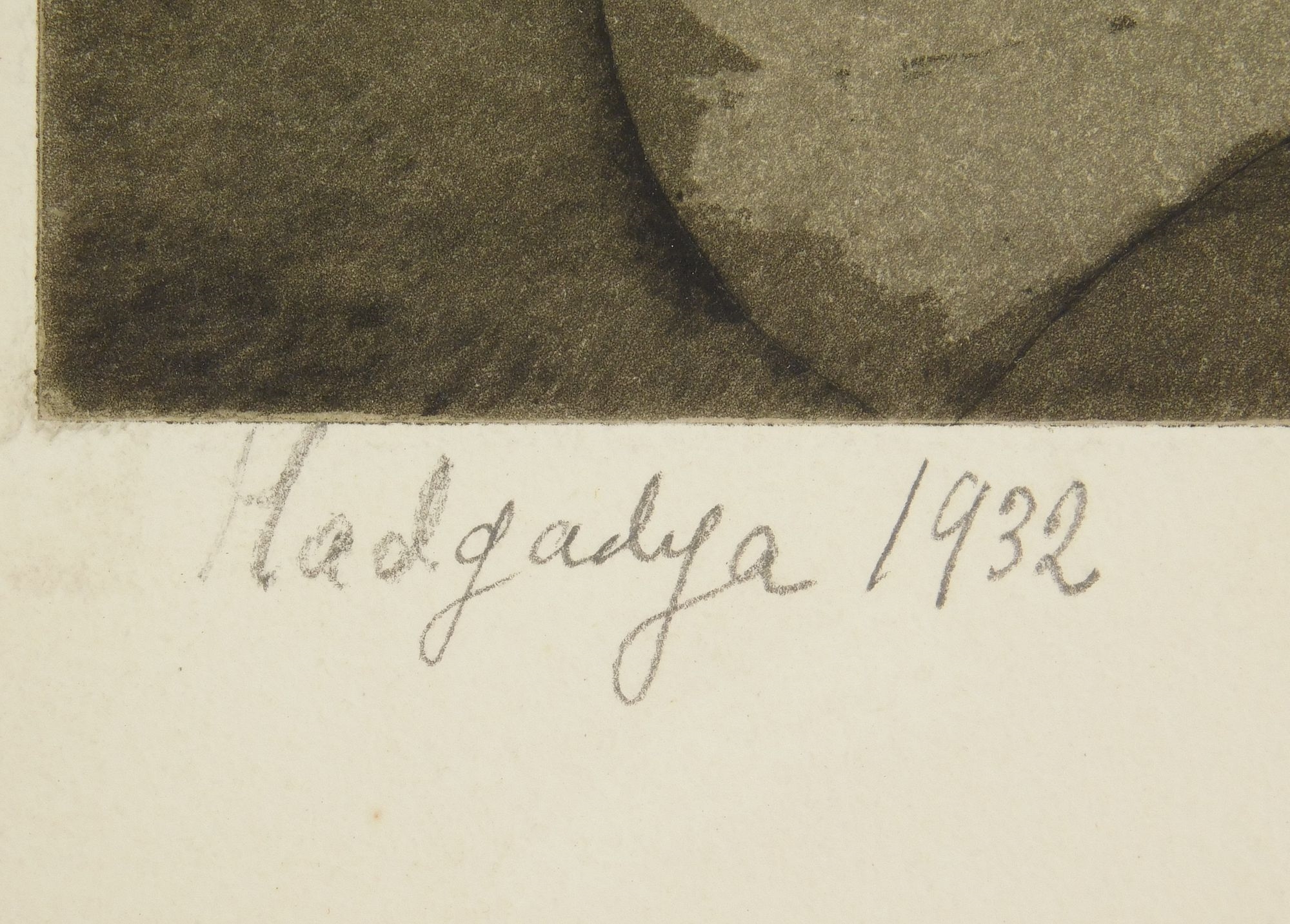 Artwork by Miriam Hagdagya, Madonna and Child-  aquatint, 1932, signed, dated and numbered 2/100 in pencil.   8 x 6", Made of aquatint