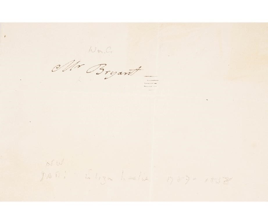 Artwork by William Cullen Bryant, EPHEMERA, Made of card and