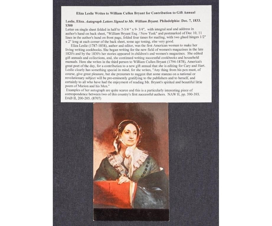 Artwork by William Cullen Bryant, EPHEMERA, Made of card and