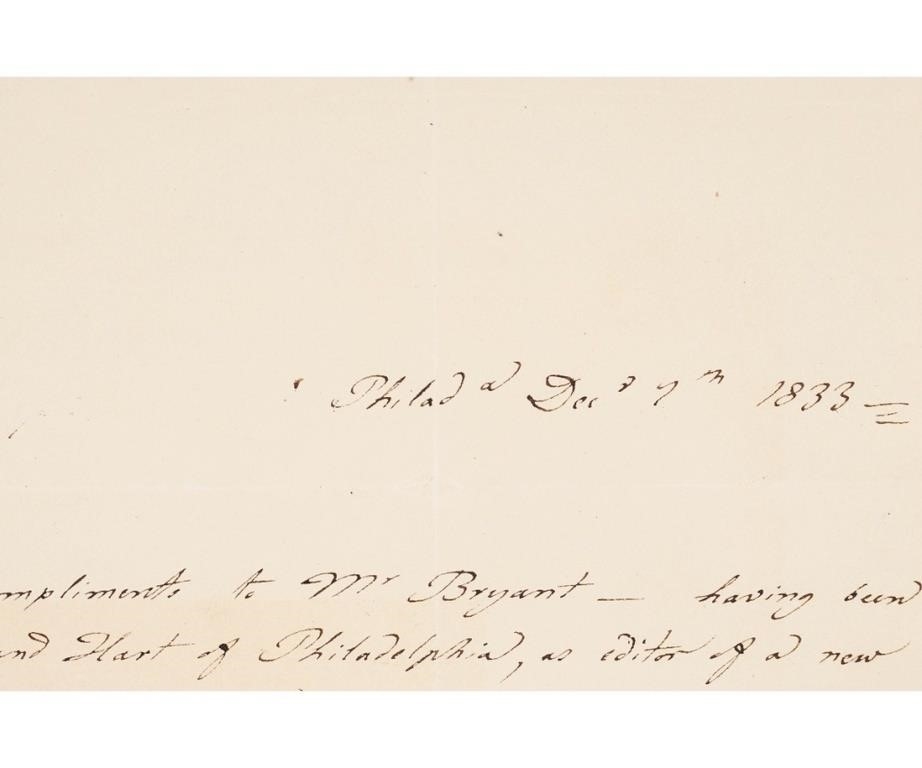 Artwork by William Cullen Bryant, EPHEMERA, Made of card and