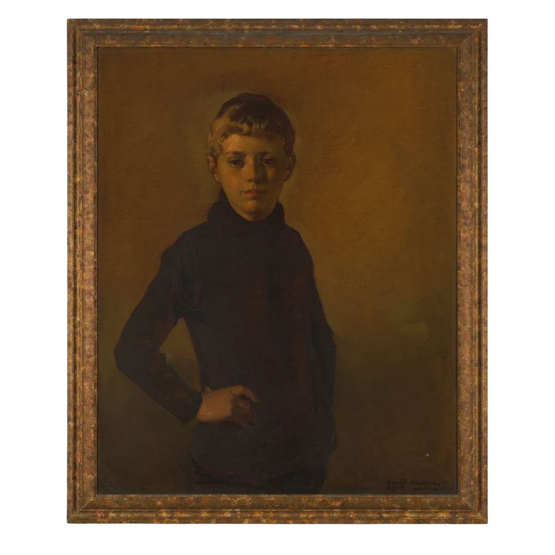 David Alison | PORTRAIT OF A BOY IN A MUSTARD ROOM - 1917 (1917 ...