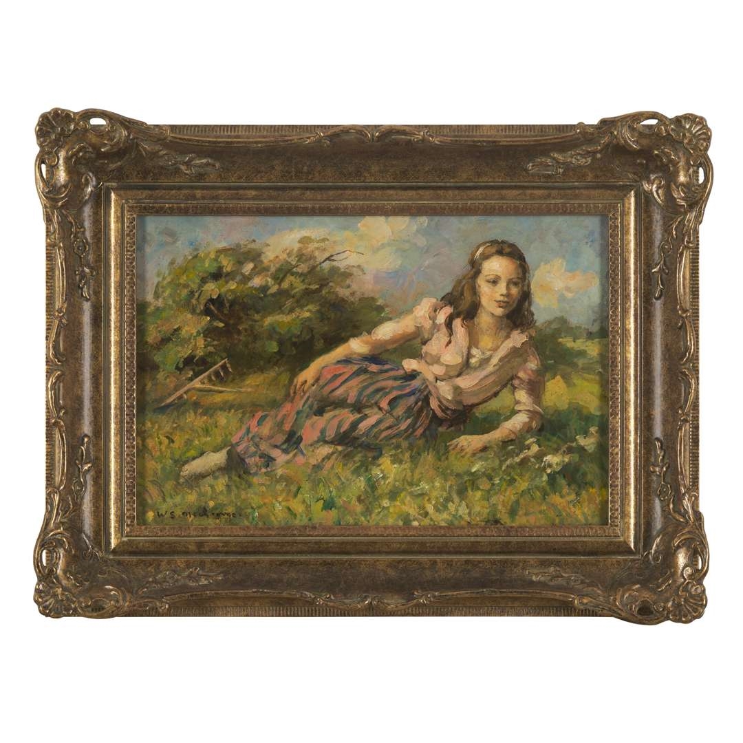 William Stewart MacGeorge | PINK GIRL (RESTING IN FIELD) | MutualArt