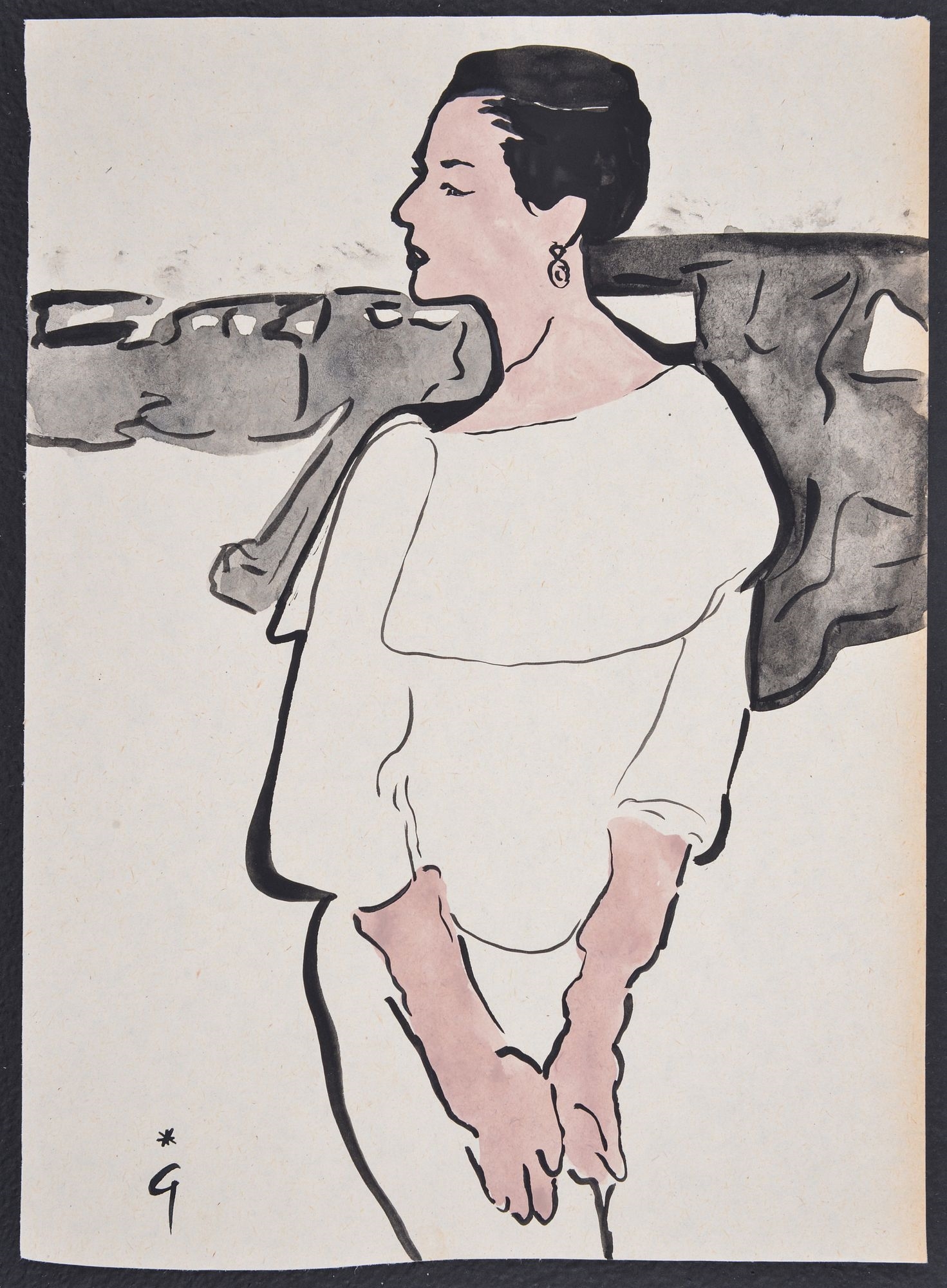 René Gruau | 2 Rene Gruau Fashion Paintings, Works on Paper | MutualArt
