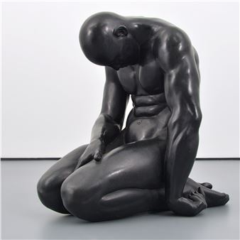Large Eric Goulder Bronze Sculpture, Nude Male Figure - Eric Goulder