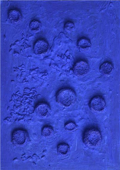 Yves Klein | Yves Klein Blue Sponge Relief Painting | MutualArt