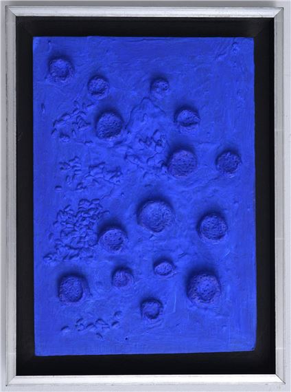 Yves Klein | Yves Klein Blue Sponge Relief Painting | MutualArt