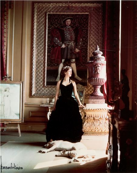 The Duchess of Devonshire, The Gold Drawing Room, Chatsworth by Norman Parkinson, 1952, printed 1983