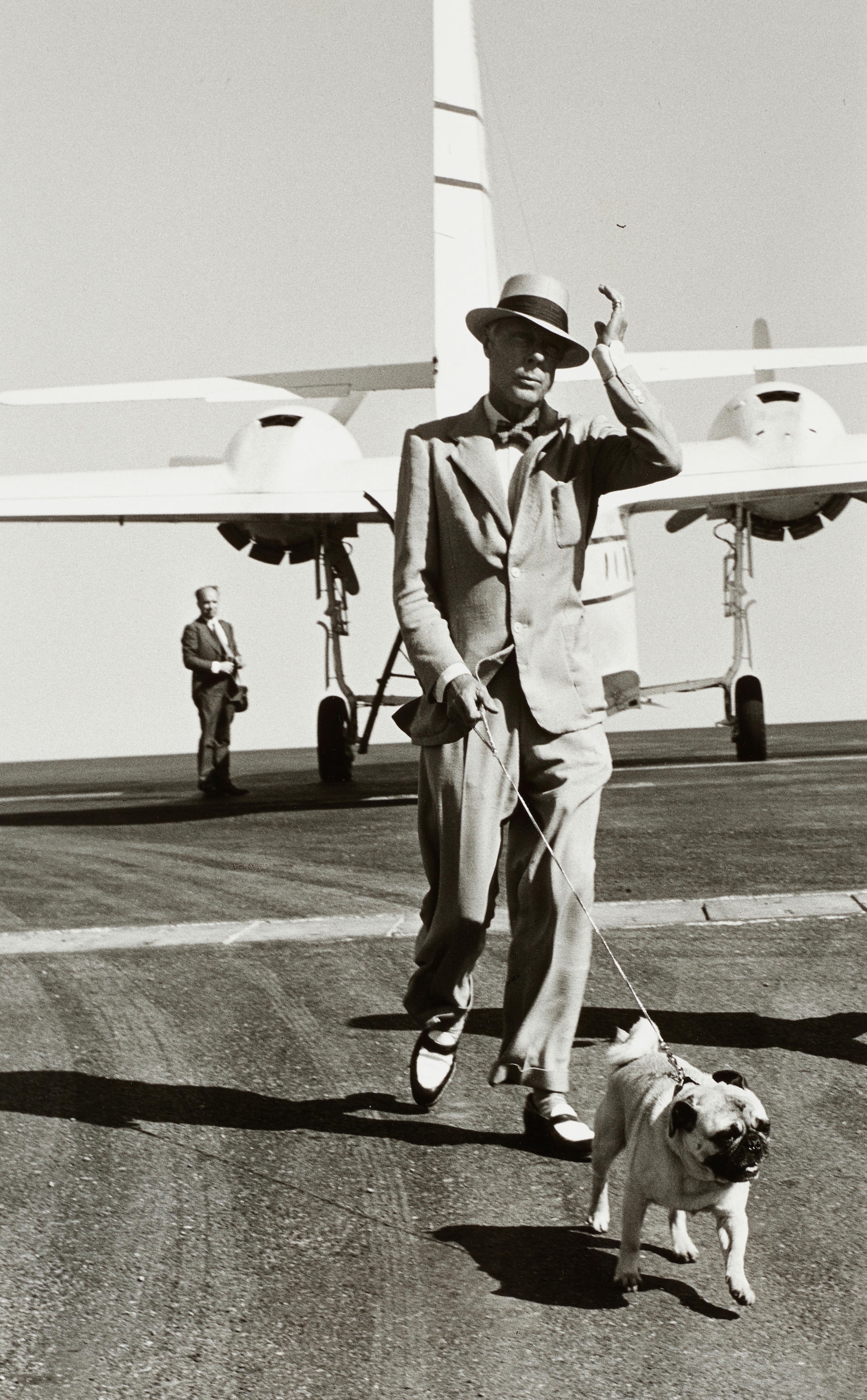 Edward, Duke of Windsor and His Pug, Nice Airport - Edward Quinn