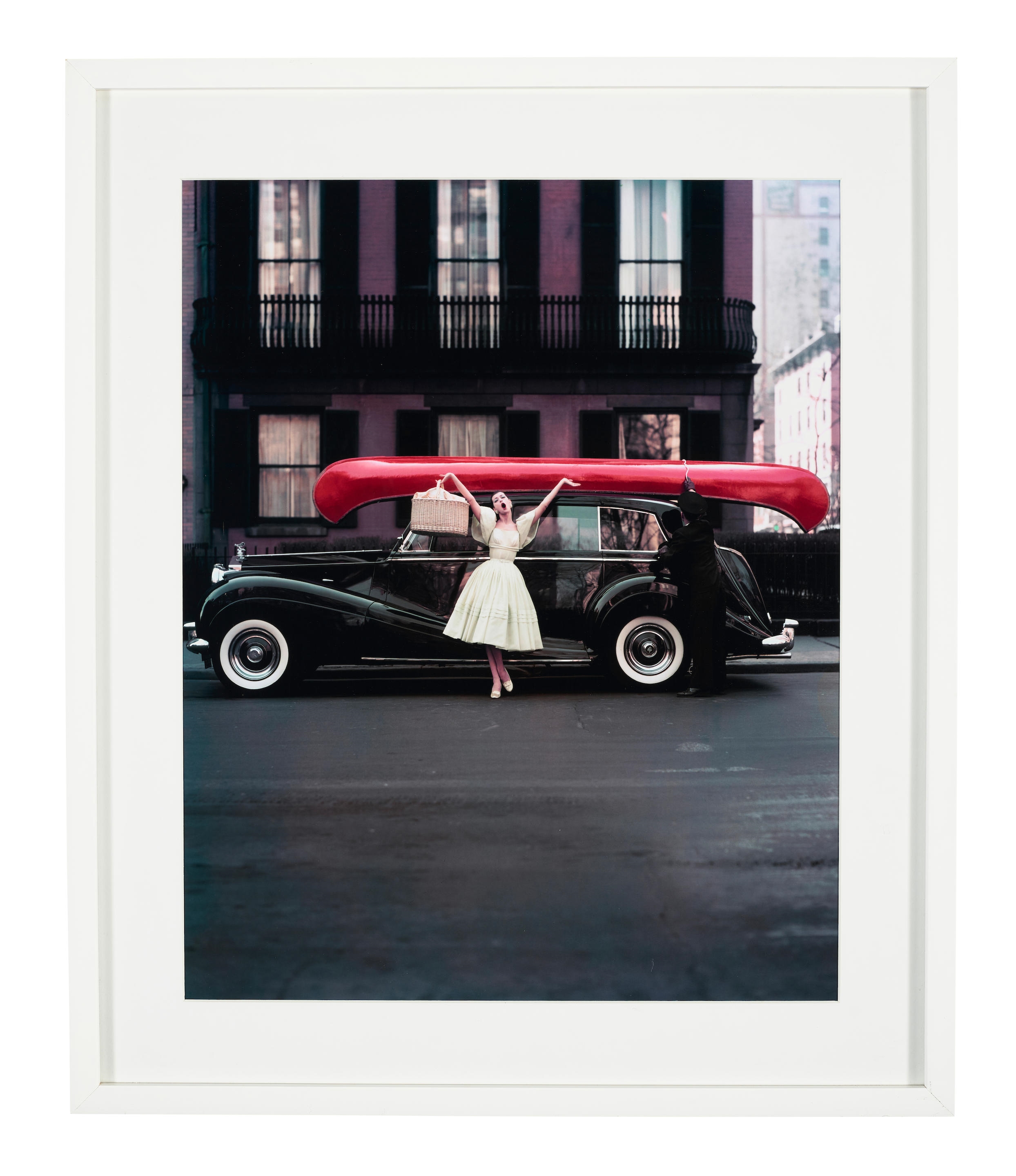 Artwork by William Helburn, Red Canoe (Barbara Mullen, Gramercy Park, NYC), Made of Chromogenic print