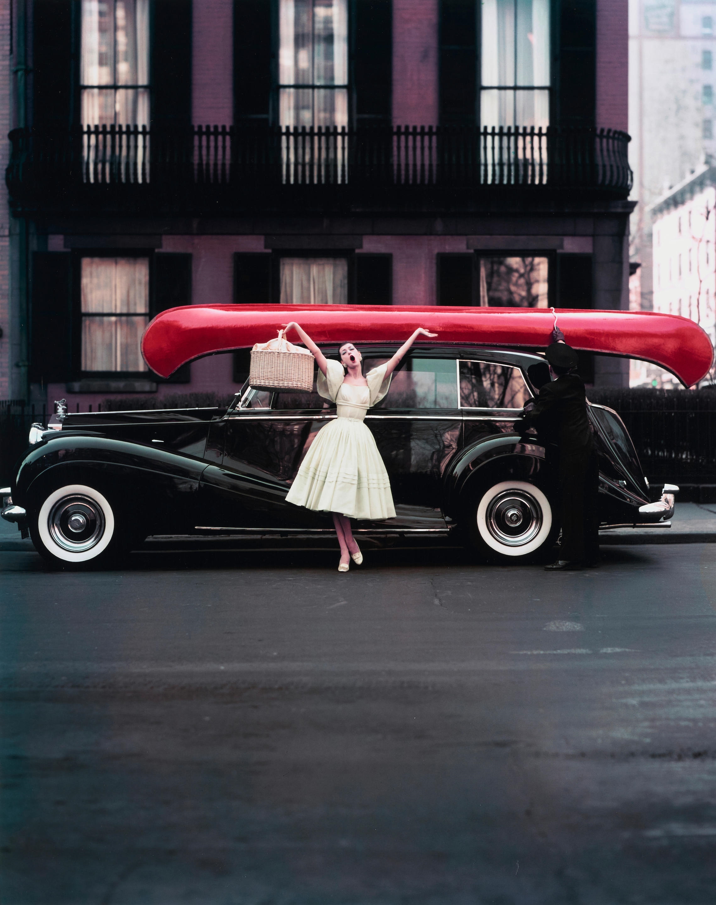 Artwork by William Helburn, Red Canoe (Barbara Mullen, Gramercy Park, NYC), Made of Chromogenic print