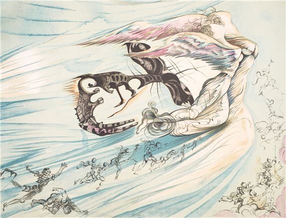 Salvador Dalí | Salvador Dali ANGEL / LINCOLN Lithograph (1974