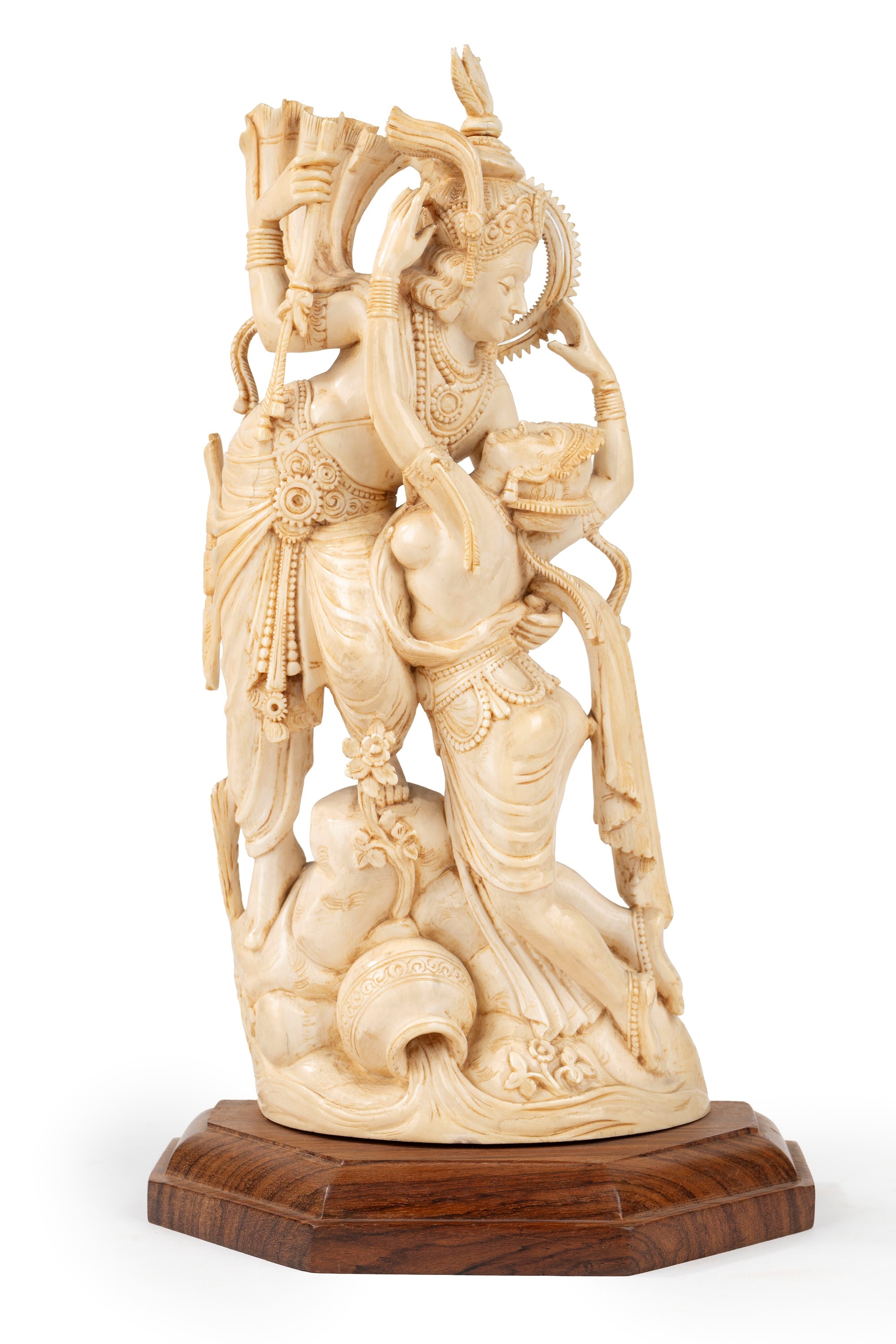 Indian School, 20th Century | ☼ Ivory sculpture depicting Krishna and ...