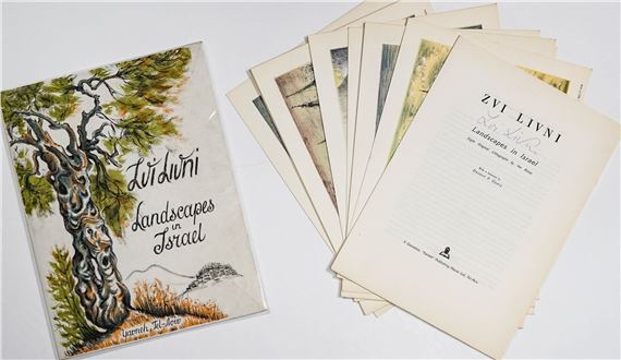 Zvi Livni (8) Lithographs [Landscapes in Israel] by Zvi Livni