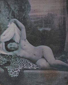 Untitled (Nude with Drape) , circa 1850 - Felix-Jacques Moulin