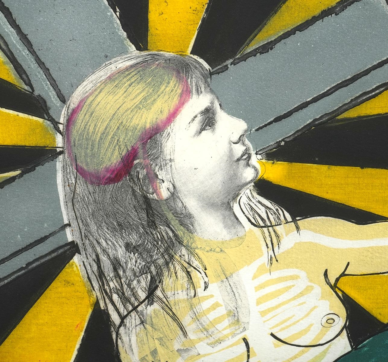 Artwork by Sandra Ramos, Sandra Ramos Cuban Art Aquatint Etching, Made of Aquatint etching