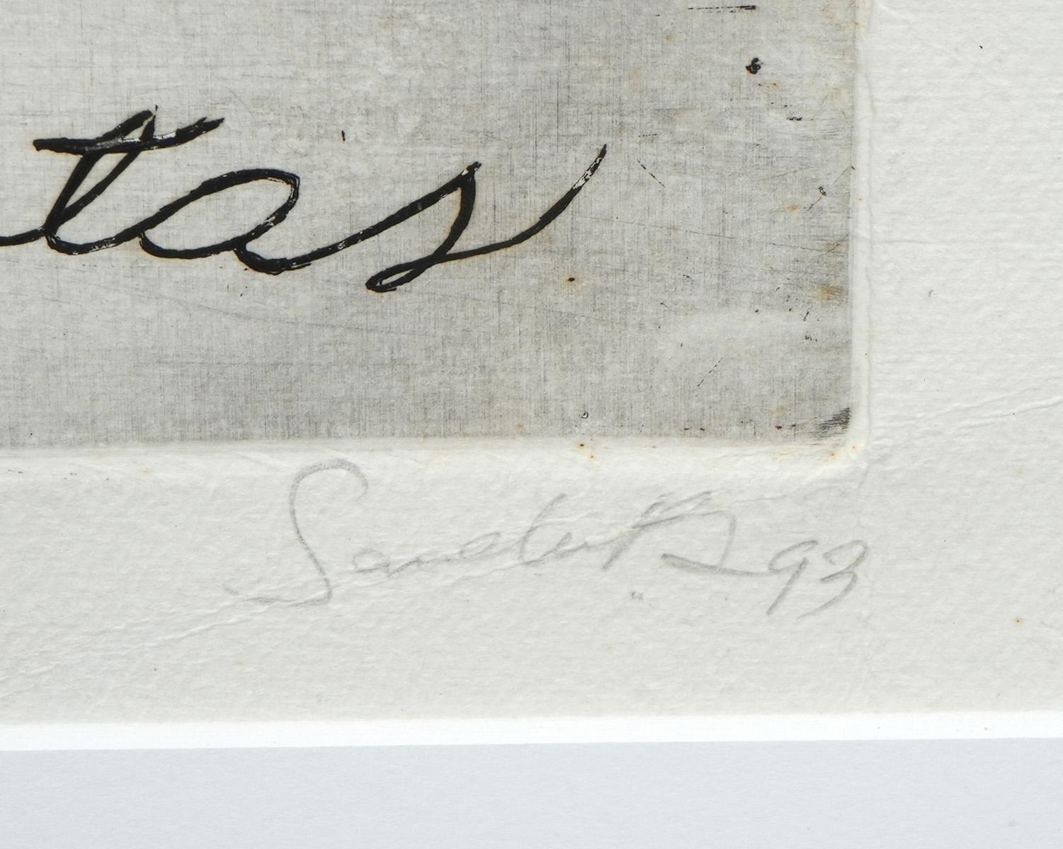 Artwork by Sandra Ramos, Sandra Ramos Cuban Art Aquatint Etching, Made of Aquatint etching