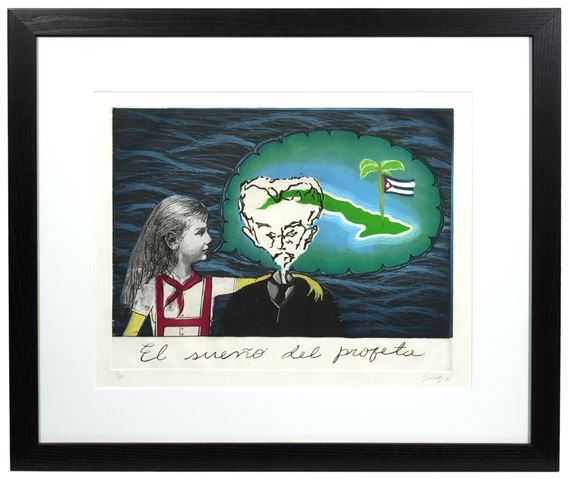 Sandra Ramos Cuban Aquatint Etching by Sandra Ramos