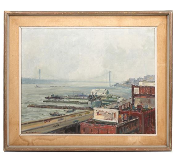 Bogomir Bogdanovic 'Hudson River' Oil Painting by Bogomir Bogdanovic