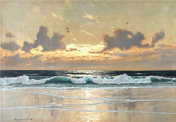 Abendstimmung am Meer by Karl Rowedder - Ruge