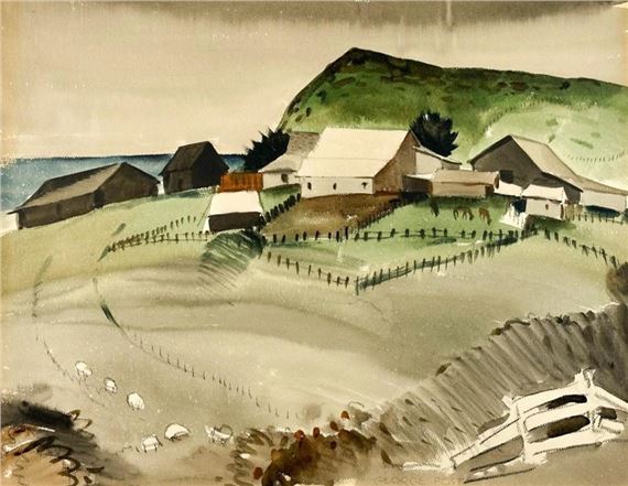 George Booth Post | George Booth Post (1906-1997) Watercolor (1932 ...