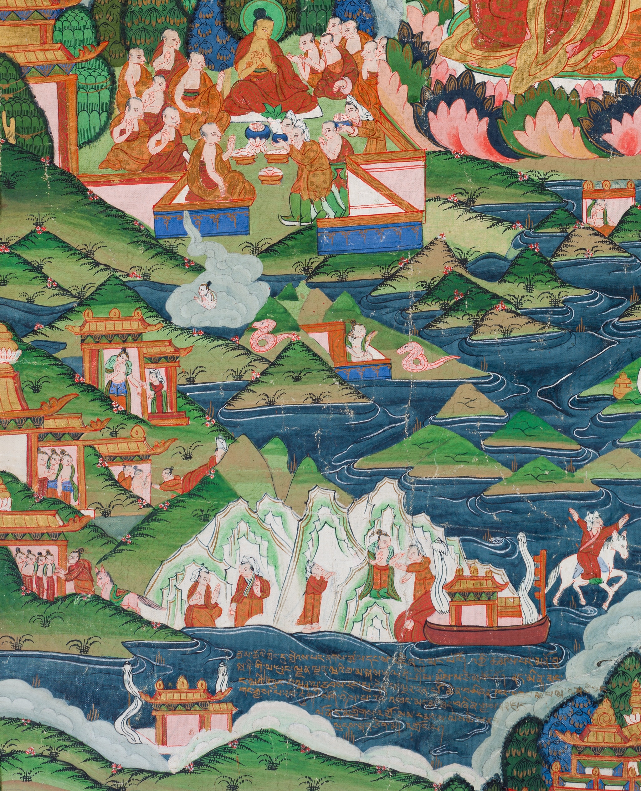 Tibetan School, 19th Century | A THANGKA OF BUDDHA AND JATAKA TALES ...