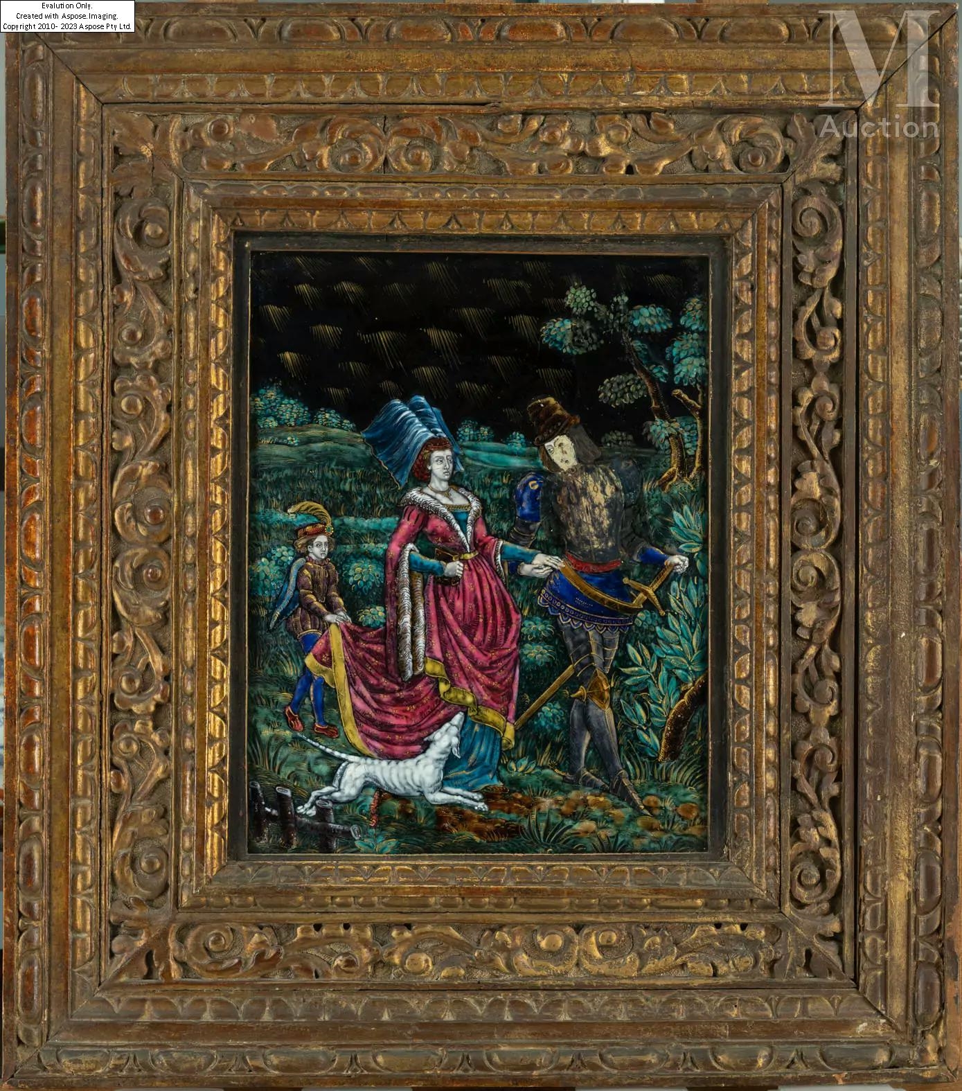 Artwork by Claudius Popelin, Attribué à Claudius Marcel POPELIN-DUCARRÉ (1825-1892, Made of Email sur cuivre