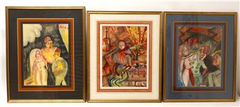 three surrealist , one portrait - Bridget de Courcy