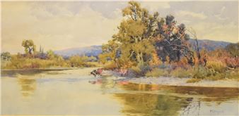 Cattle Watering on the Wye - Mary S. Hagarty