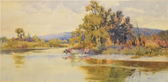 Cattle Watering on the Wye - Mary S. Hagarty